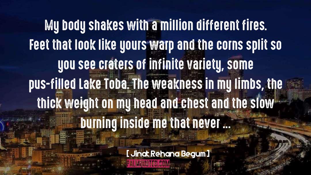 Jinat Rehana Begum Quotes: My body shakes with a