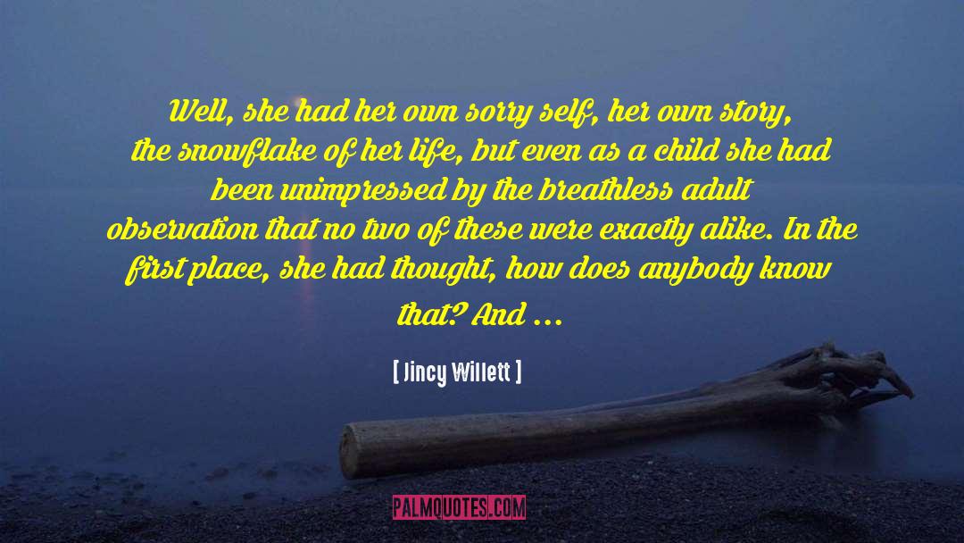 Jincy Willett Quotes: Well, she had her own