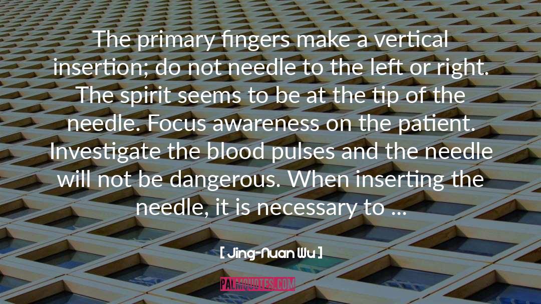 Jing-Nuan Wu Quotes: The primary fingers make a