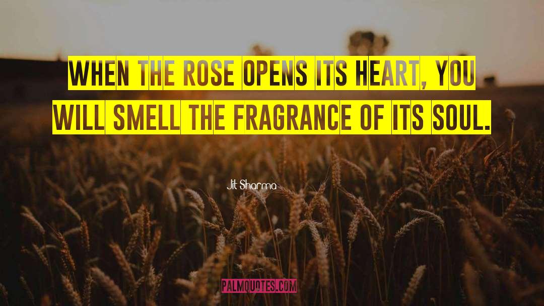 Jit Sharma Quotes: When the rose opens its