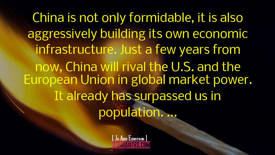 Jo Ann Emerson Quotes: China is not only formidable,