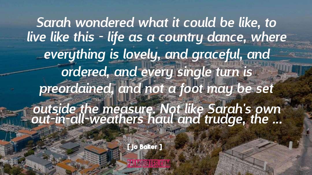 Jo Baker Quotes: Sarah wondered what it could