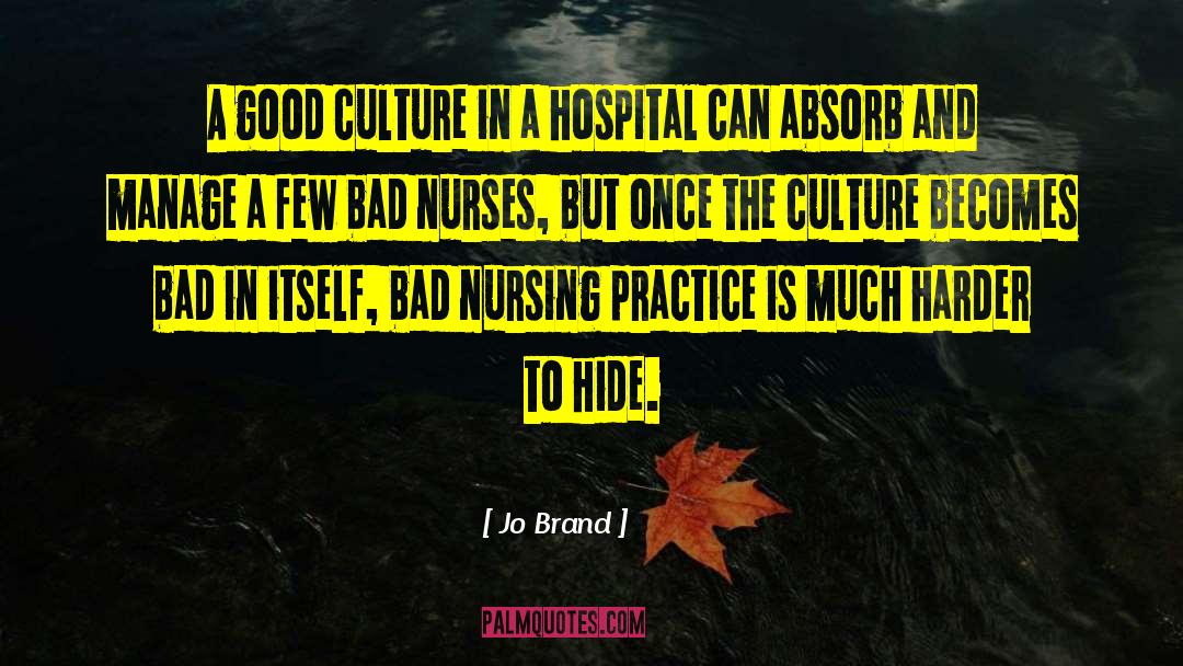 Jo Brand Quotes: A good culture in a