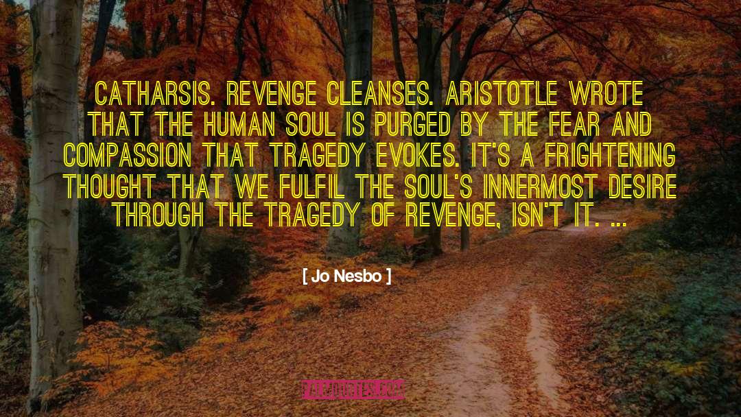 Jo Nesbo Quotes: Catharsis. Revenge cleanses. Aristotle wrote