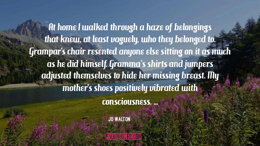 Jo Walton Quotes: At home I walked through