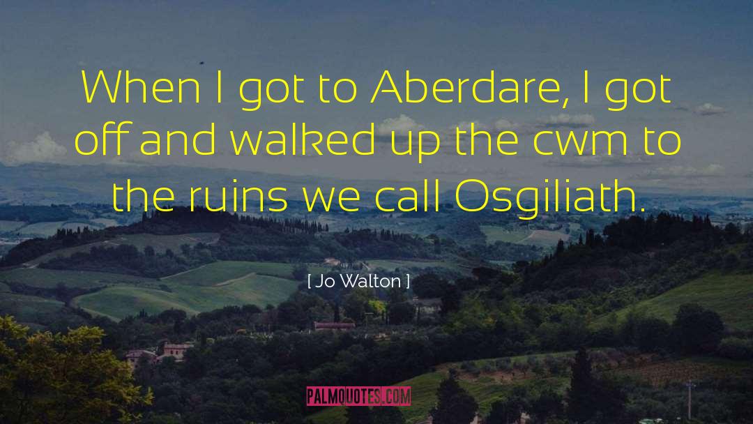 Jo Walton Quotes: When I got to Aberdare,