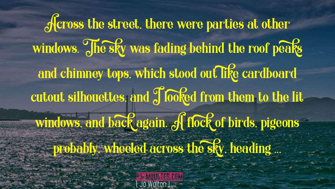 Jo Walton Quotes: Across the street, there were