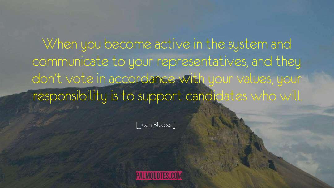 Joan Blades Quotes: When you become active in