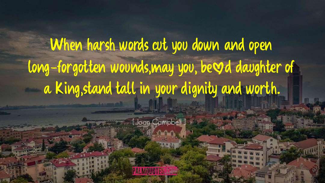 Joan Campbell Quotes: When harsh words cut you