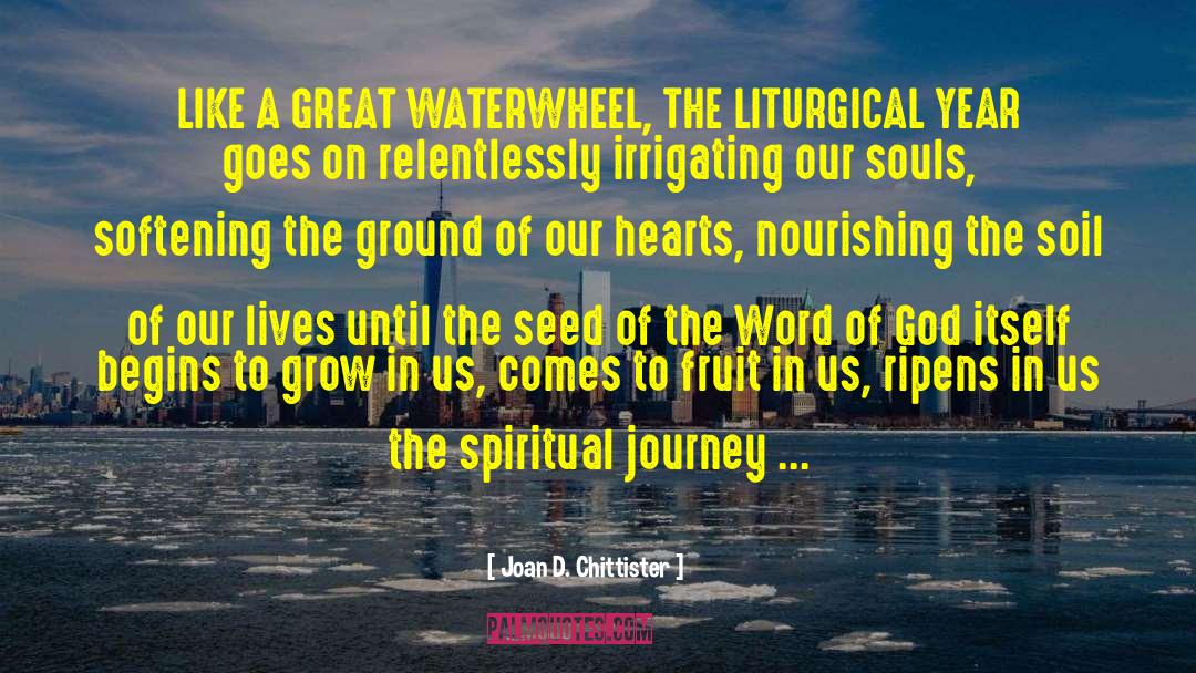 Joan D. Chittister Quotes: LIKE A GREAT WATERWHEEL, THE