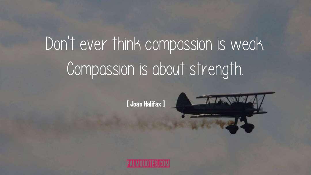 Joan Halifax Quotes: Don't ever think compassion is