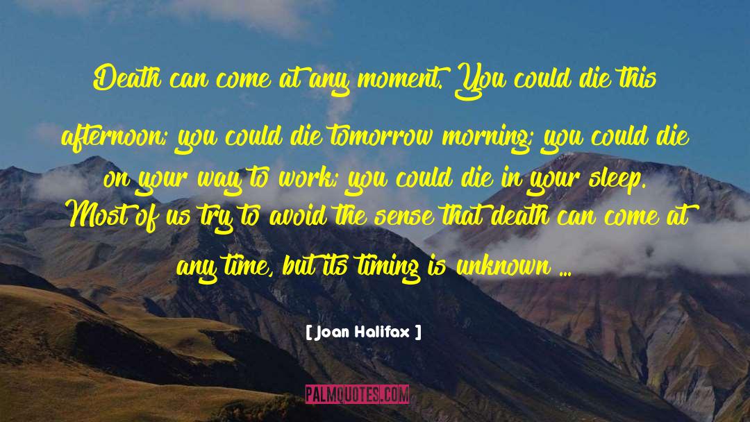 Joan Halifax Quotes: Death can come at any
