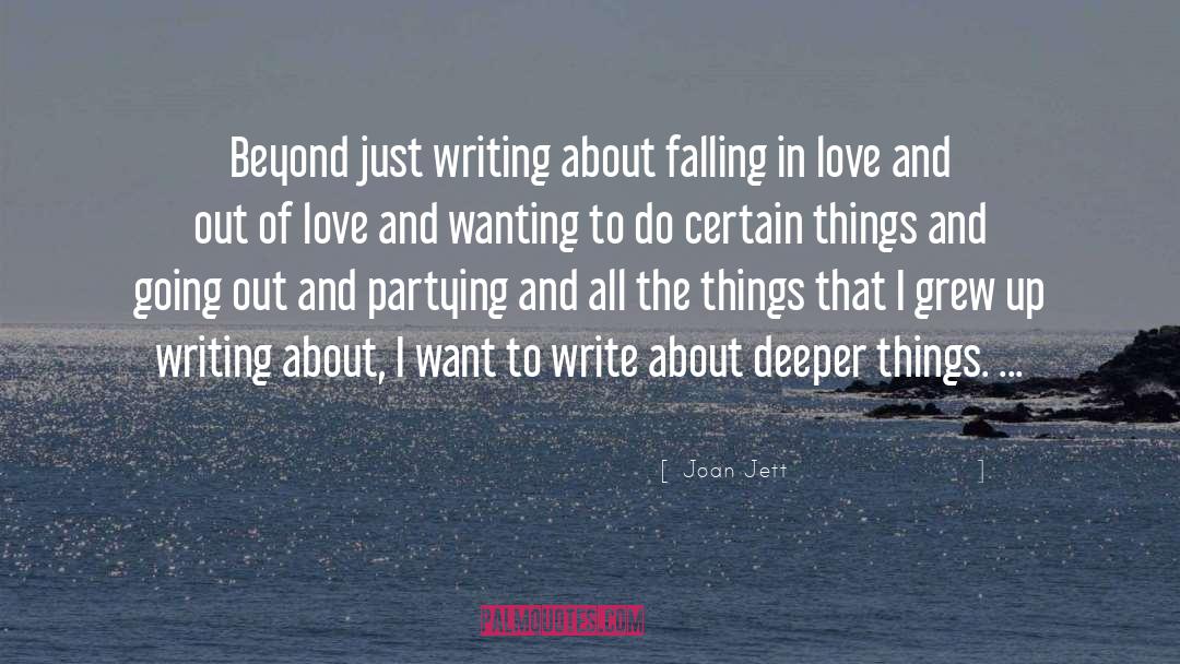 Joan Jett Quotes: Beyond just writing about falling