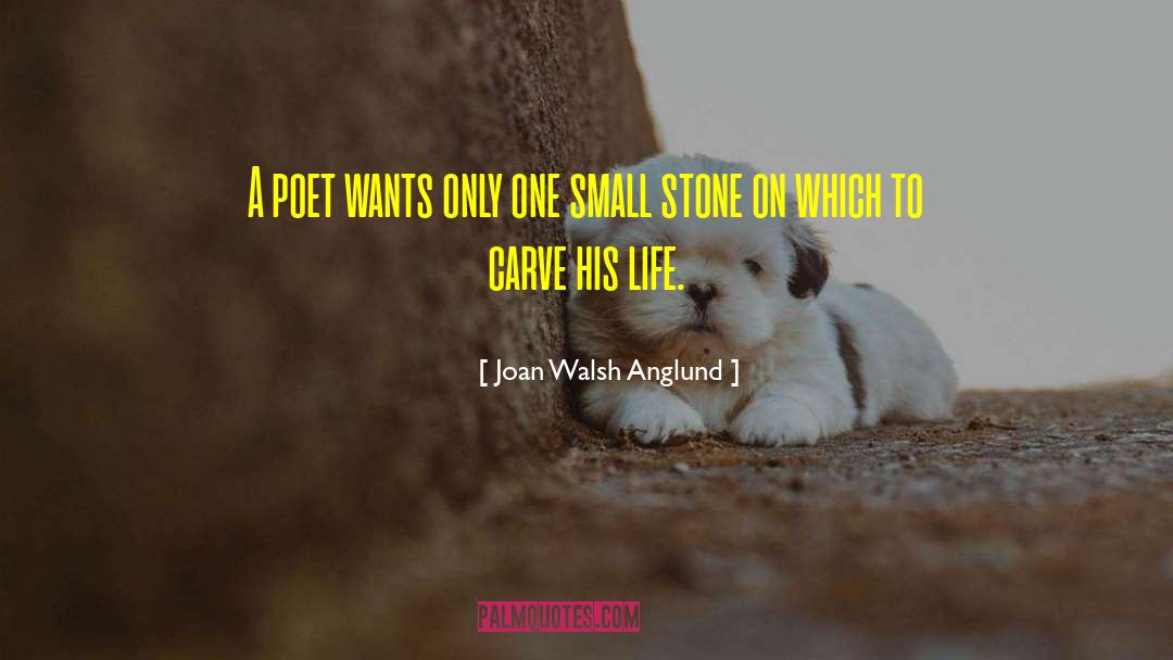 Joan Walsh Anglund Quotes: A poet wants only one