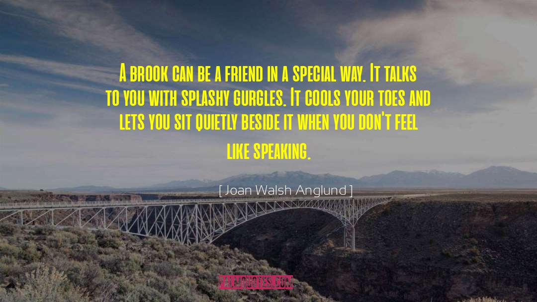 Joan Walsh Anglund Quotes: A brook can be a