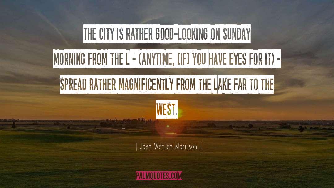 Joan Wehlen Morrison Quotes: The city is rather good-looking