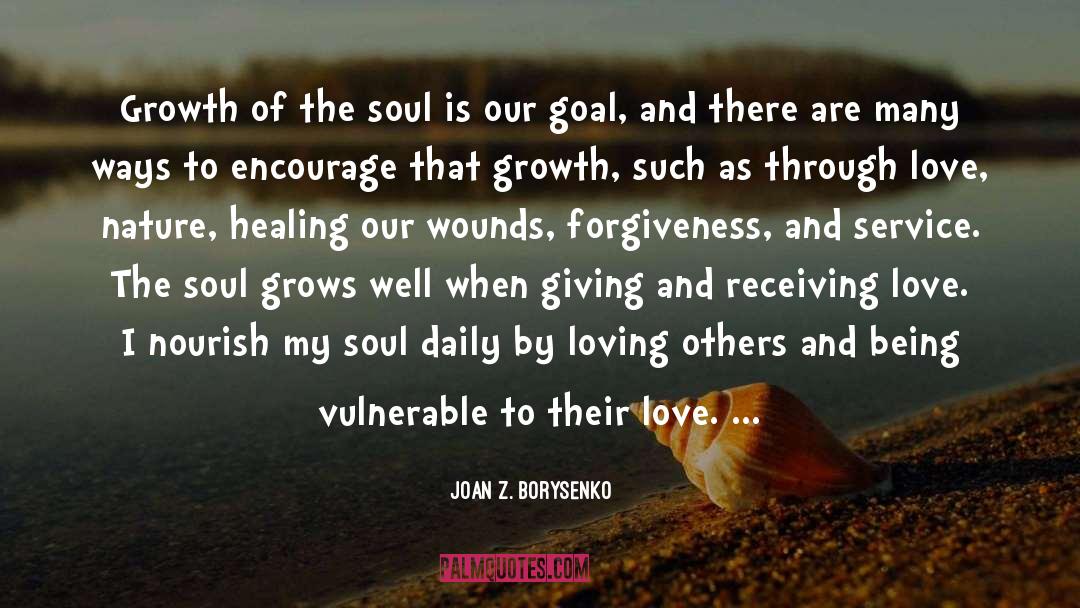 Joan Z. Borysenko Quotes: Growth of the soul is