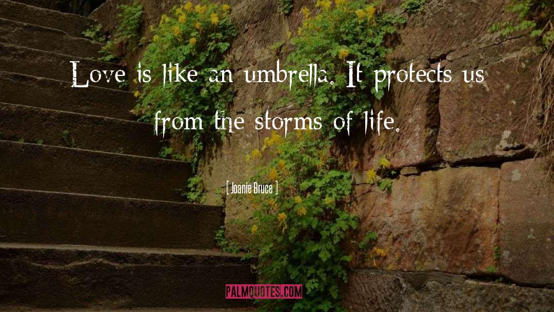 Joanie Bruce Quotes: Love is like an umbrella.