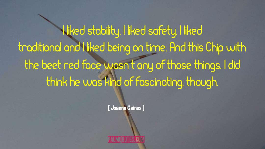 Joanna Gaines Quotes: I liked stability. I liked