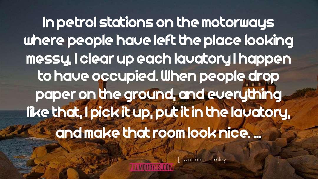 Joanna Lumley Quotes: In petrol stations on the