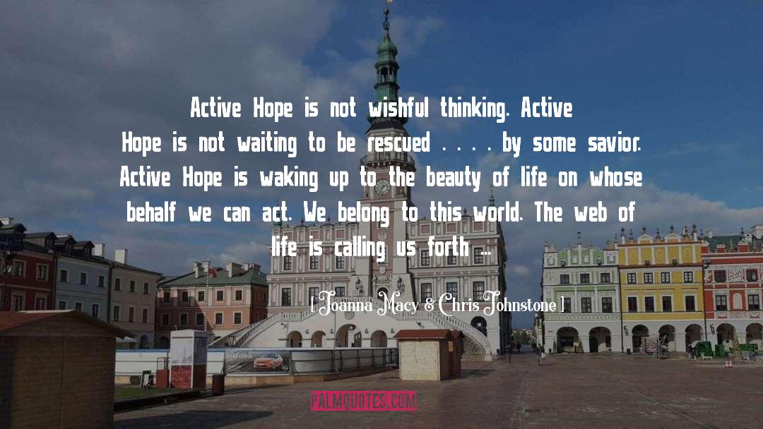 Joanna Macy & Chris Johnstone Quotes: Active Hope is not wishful