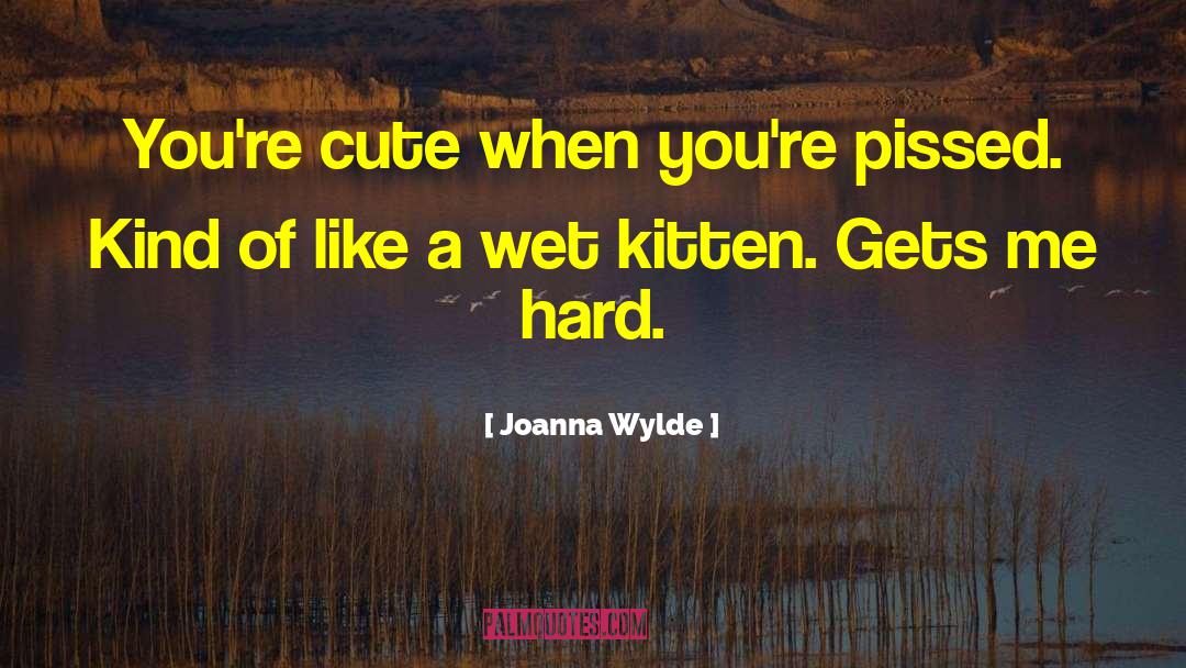 Joanna Wylde Quotes: You're cute when you're pissed.