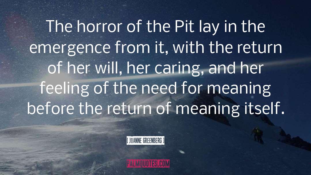 Joanne Greenberg Quotes: The horror of the Pit