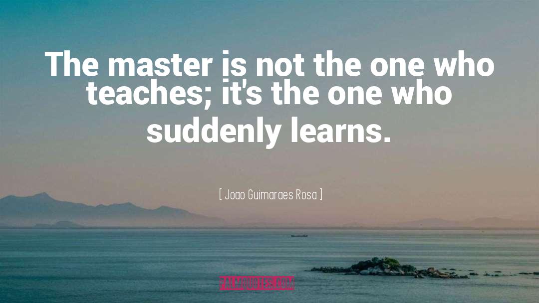 Joao Guimaraes Rosa Quotes: The master is not the