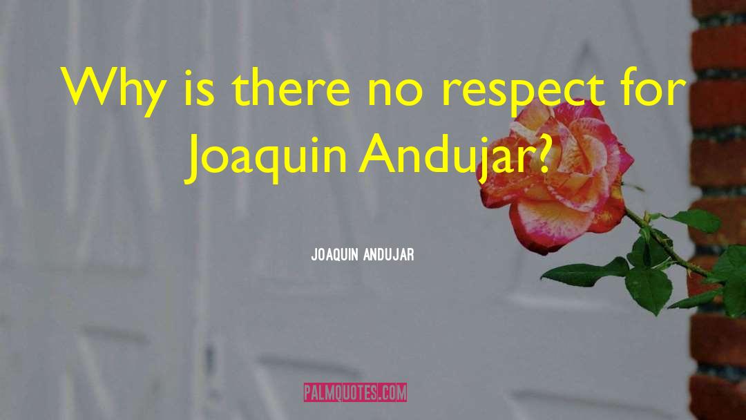Joaquin Andujar Quotes: Why is there no respect