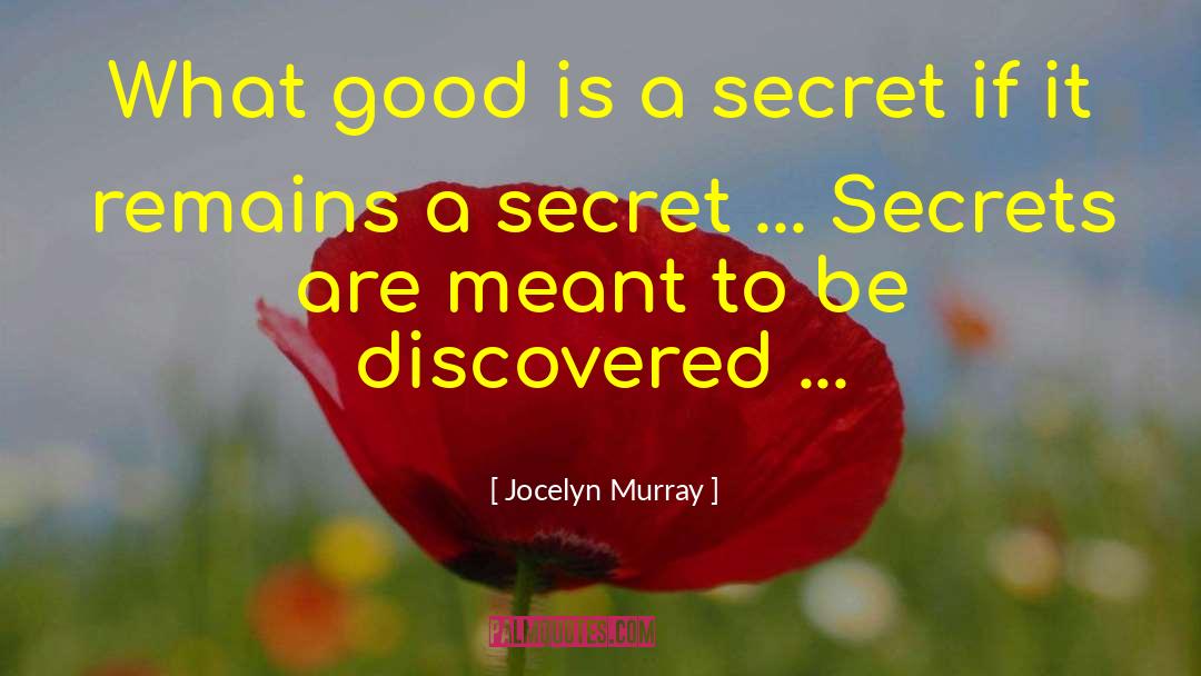 Jocelyn Murray Quotes: What good is a secret