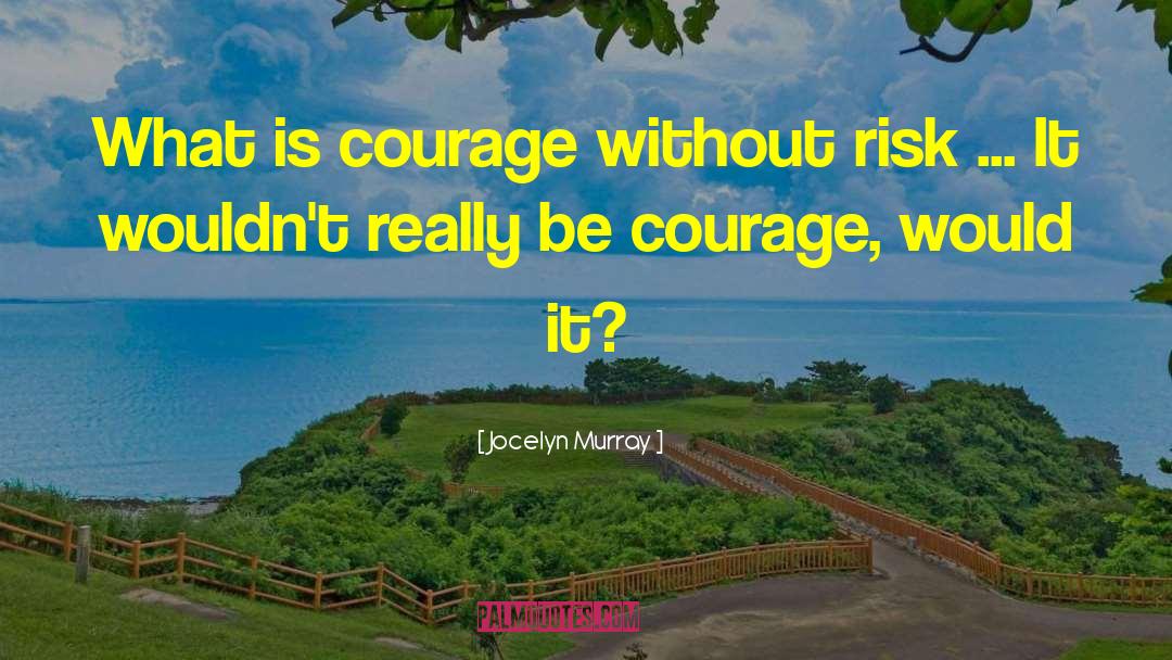 Jocelyn Murray Quotes: What is courage without risk