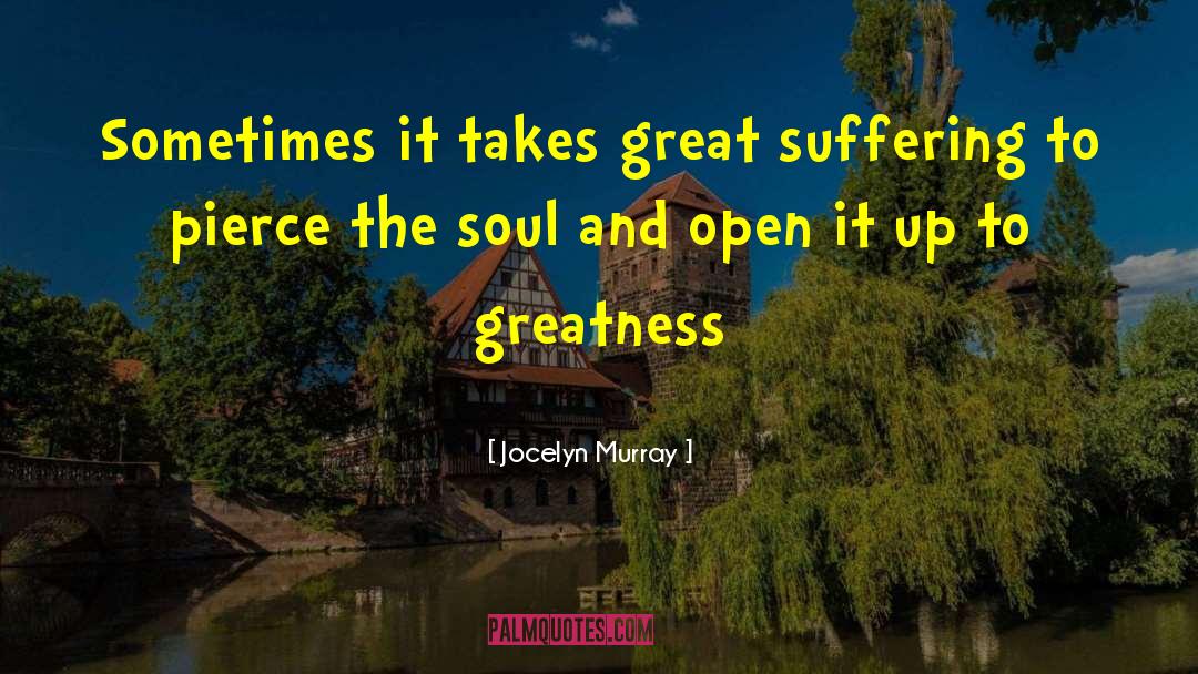 Jocelyn Murray Quotes: Sometimes it takes great suffering