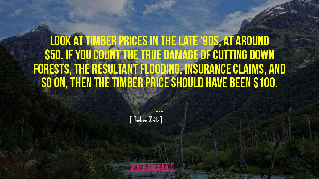 Jochen Zeitz Quotes: Look at timber prices in