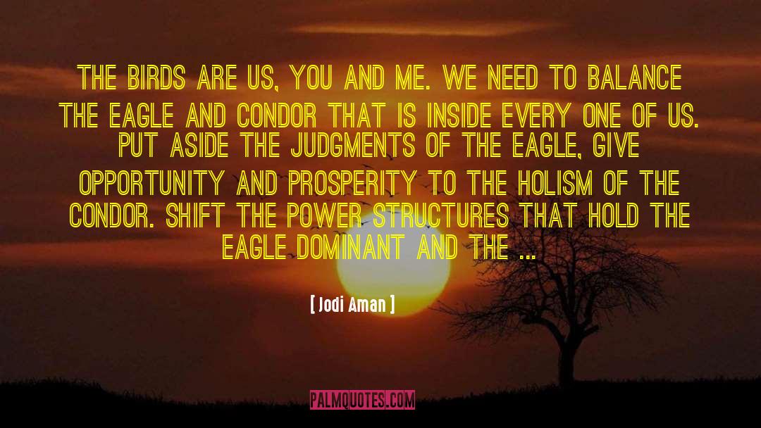 Jodi Aman Quotes: The birds are us, you