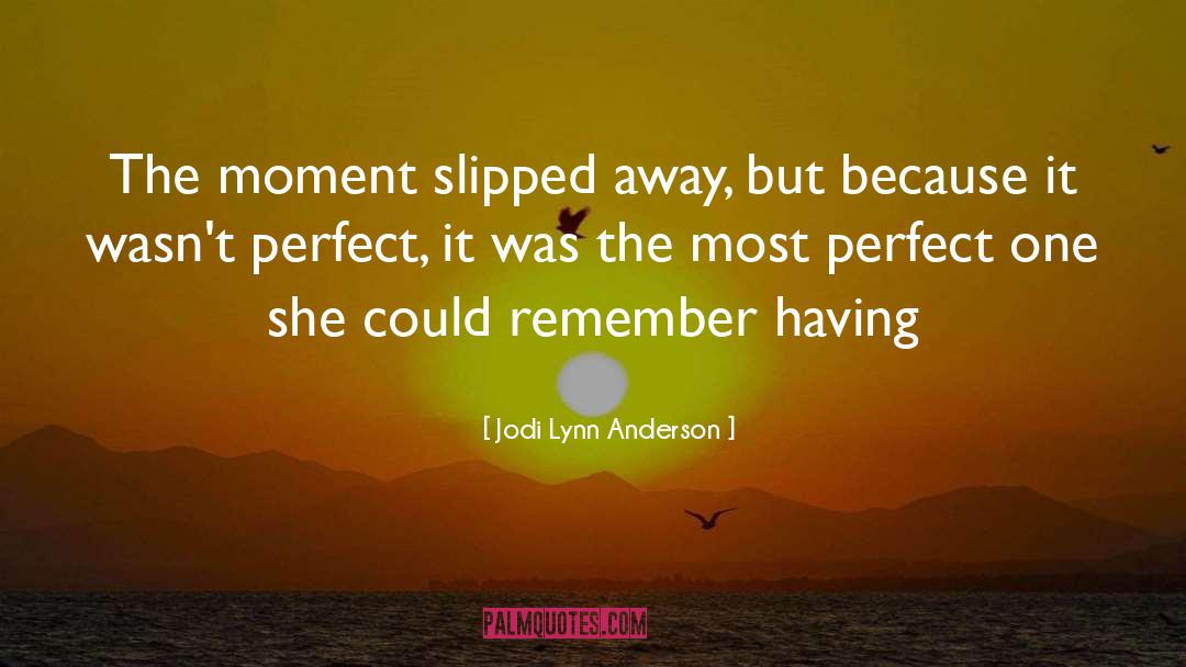 Jodi Lynn Anderson Quotes: The moment slipped away, but