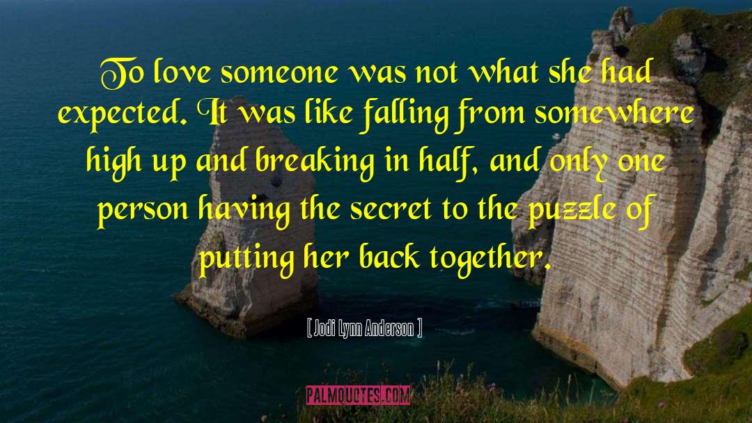 Jodi Lynn Anderson Quotes: To love someone was not