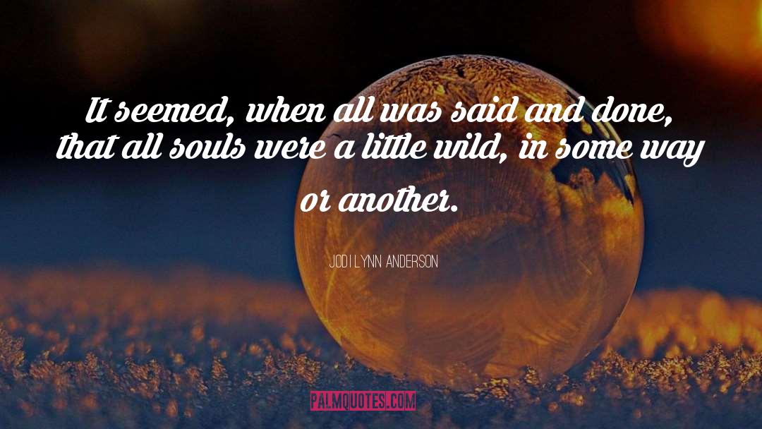 Jodi Lynn Anderson Quotes: It seemed, when all was