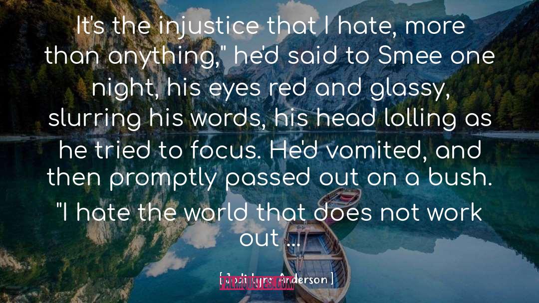 Jodi Lynn Anderson Quotes: It's the injustice that I