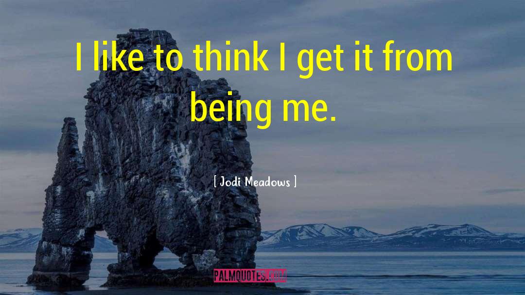 Jodi Meadows Quotes: I like to think I