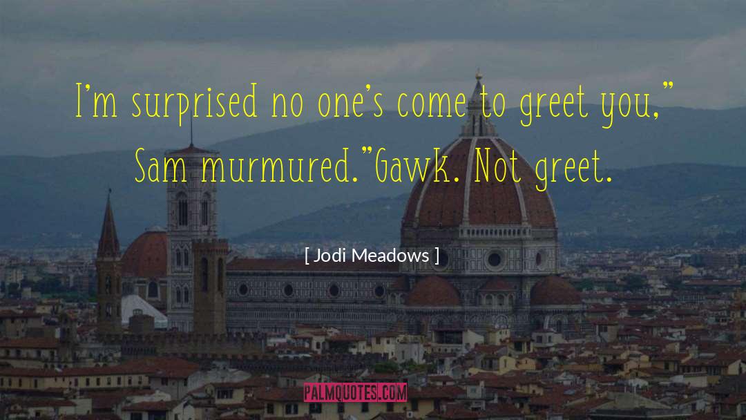 Jodi Meadows Quotes: I'm surprised no one's come