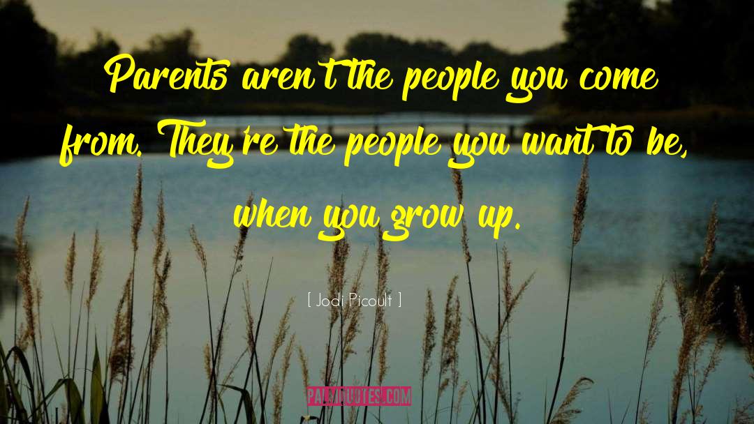 Jodi Picoult Quotes: Parents aren't the people you