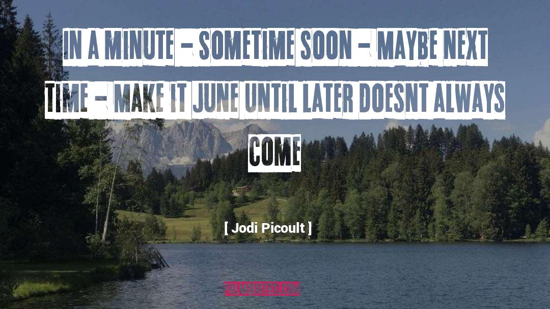 Jodi Picoult Quotes: In a minute - Sometime