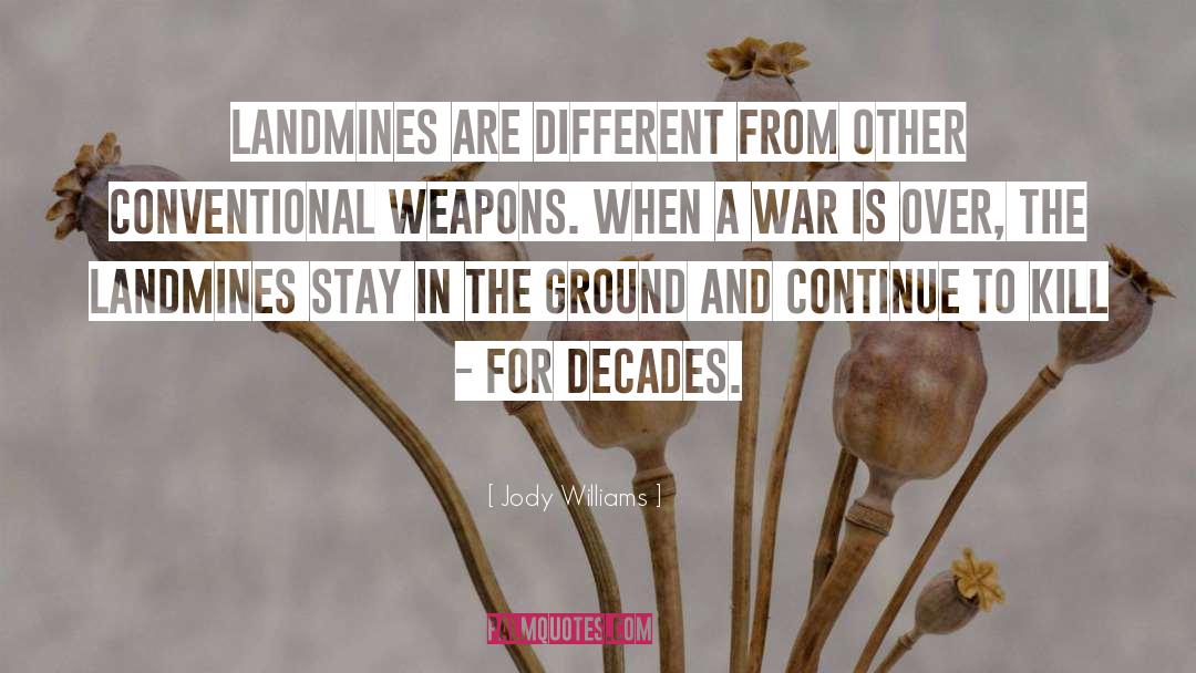 Jody Williams Quotes: Landmines are different from other