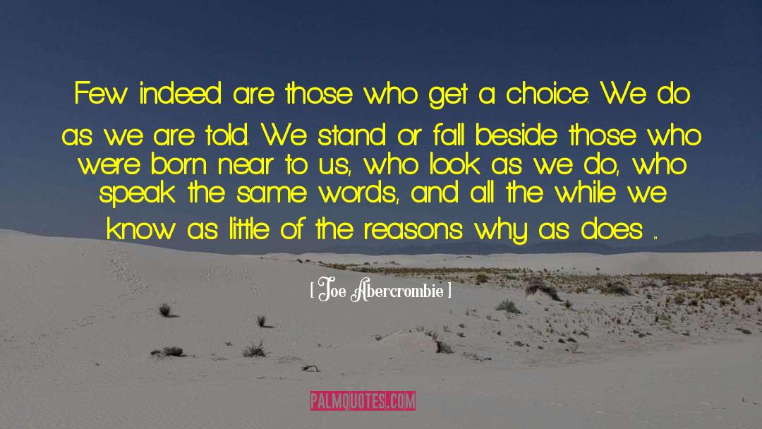 Joe Abercrombie Quotes: Few indeed are those who