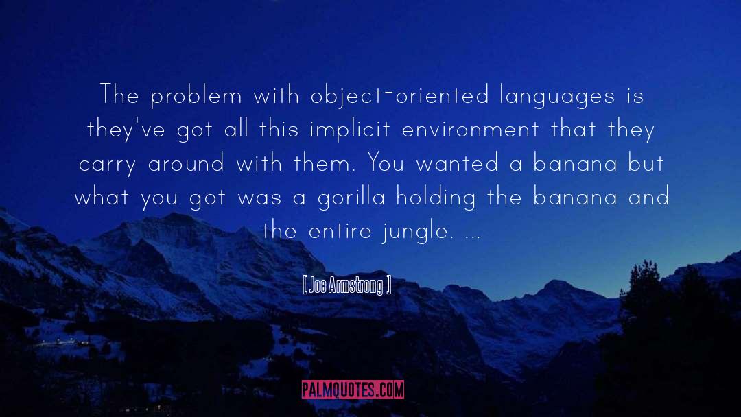 Joe Armstrong Quotes: The problem with object-oriented languages