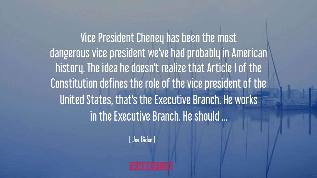 Joe Biden Quotes: Vice President Cheney has been