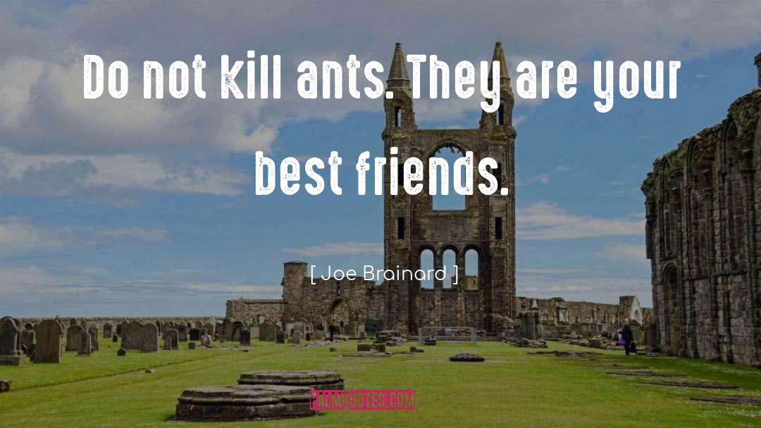 Joe Brainard Quotes: Do not kill ants. They