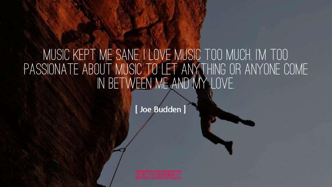 Joe Budden Quotes: Music kept me sane. I