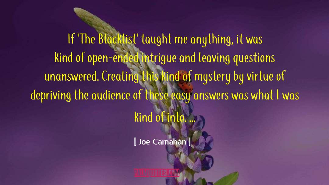 Joe Carnahan Quotes: If 'The Blacklist' taught me
