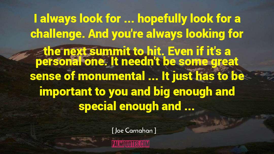 Joe Carnahan Quotes: I always look for ...